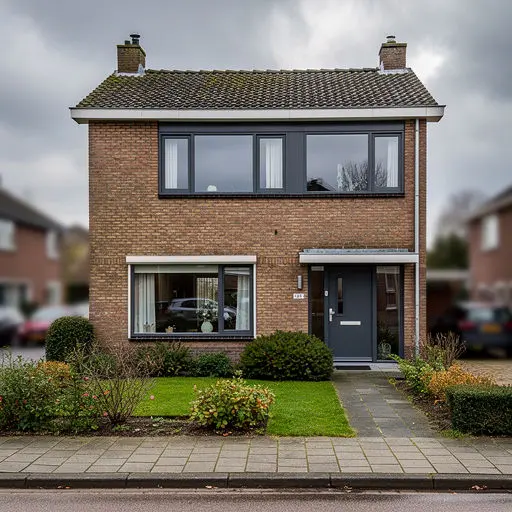 Vrijstaande woning Almelo Kerkelanden met antraciet grijze kunststof kozijnen