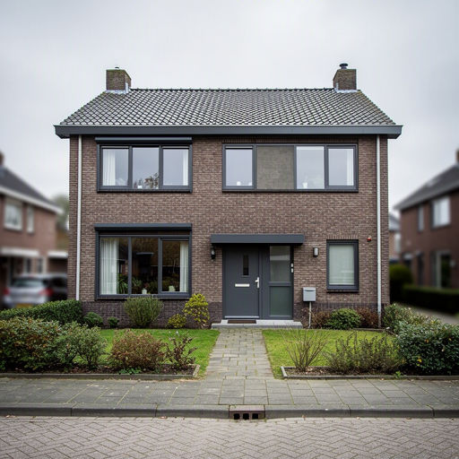 Vrijstaande woning in Borne met antraciet grijze kunststof kozijnen