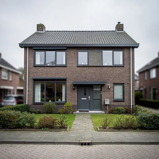 Vrijstaande woning in Borne met antraciet grijze kunststof kozijnen