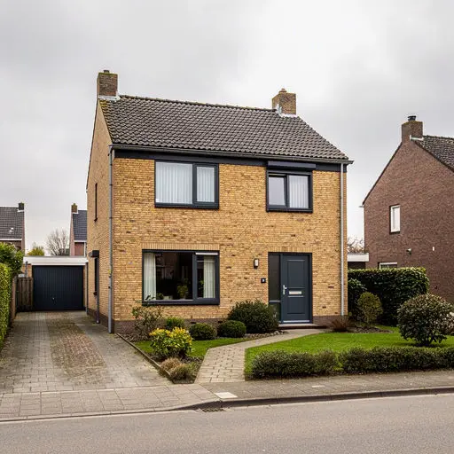 Vrijstaand huis in de omgeving van Gronau (DE) voorzien van moderne antraciet grijze kunststof kozijnen