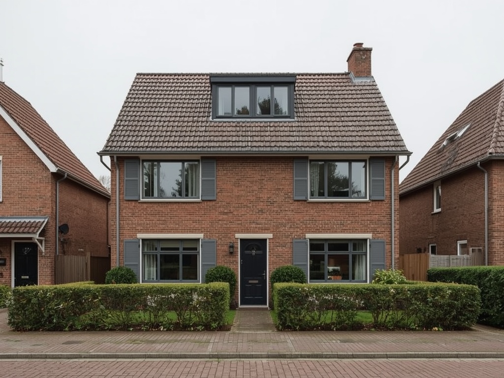 Vrijstaande woning in Denekamp met stijlvolle antraciet grijze kunststof kozijnen en een moderne uitstraling