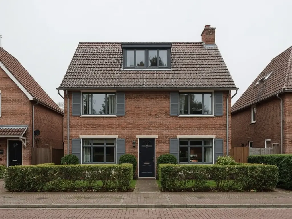 Vrijstaande woning in Denekamp met stijlvolle antraciet grijze kunststof kozijnen en een moderne uitstraling