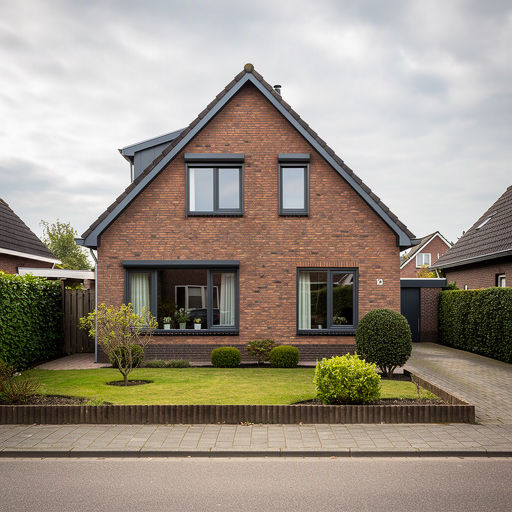 Vrijstaande woning Enschede Wesselerbrink met antraciet grijze kunststof kozijnen