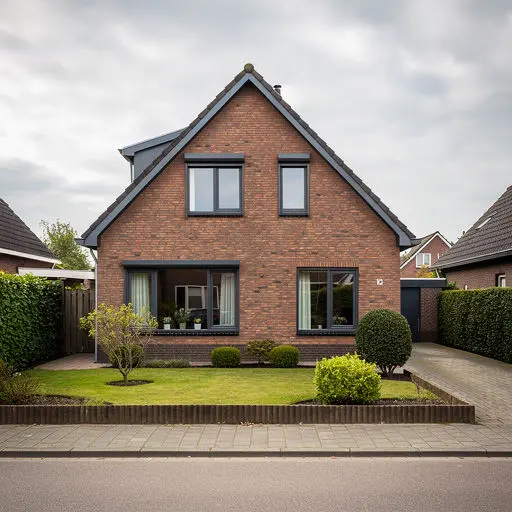 Vrijstaande woning Enschede Wesselerbrink met antraciet grijze kunststof kozijnen