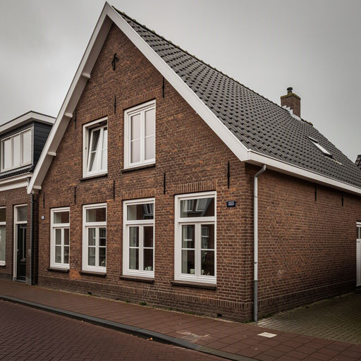 Witte kunststof draaikiepramen met HR++ glas in een rijtjeshuis