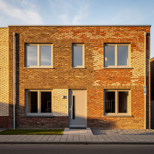 Kunststof kozijnen aan de voorgevel van een woning in Enschede