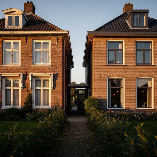 Monteur plaatst kunststof kozijnen bij een woning in Enschede